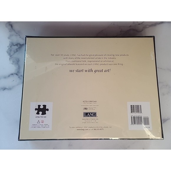 1000 Piece Puzzle Kitten Christmas 2014  29"W x 20"H New Sealed In Box - Picture 3 of 10